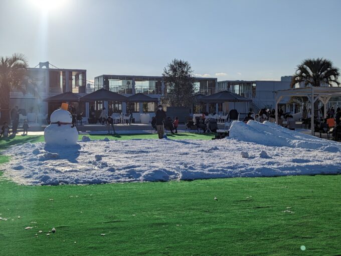 人工雪の広場