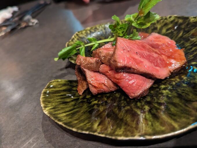 カドワキ牛の薪焼き