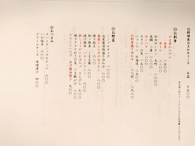 メニュー(2025年9月)