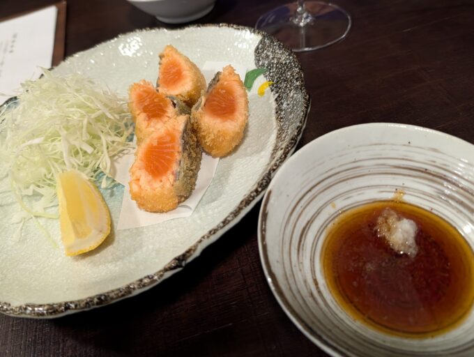 信州サーモンのレアカツ