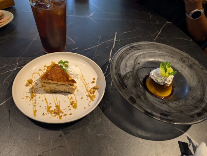 チーズケーキとプリン