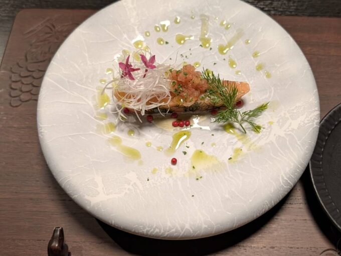 富士サーモンのコンフィ