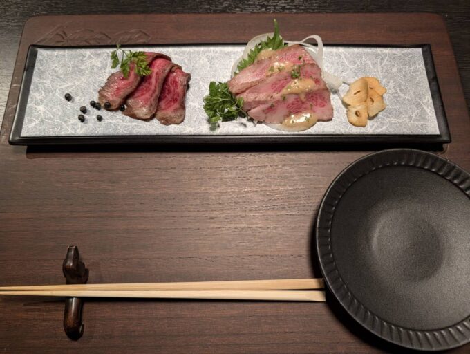 神戸ビーフ たたきと昆布締め