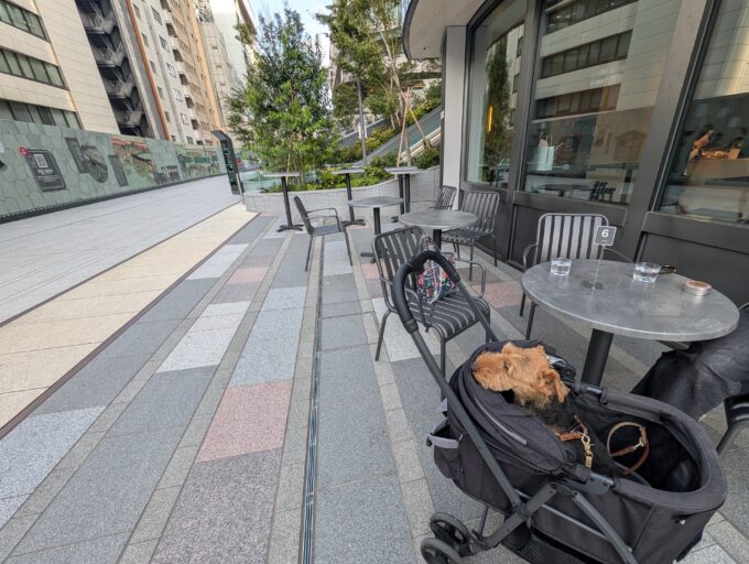 テラス席　立ち席もあります