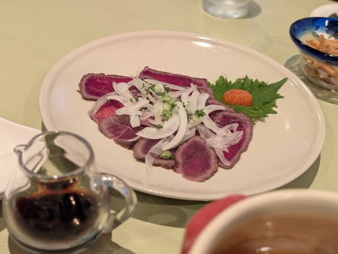 鹿肉のたたき
