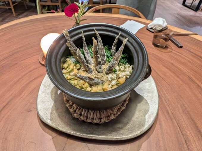 天然鮎 土鍋飯